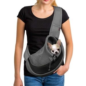 Gray and Black Small Pet Sling Carrier